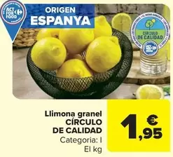 Oferta de Circulo De Calidad - Limon Granel por 1,95€ en Carrefour Market