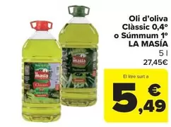 Oferta de La Masía - Aceite De Oliva Clásico 0,4o O Sumum 1o por 27,45€ en Carrefour Market