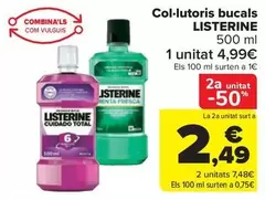 Oferta de Listerine - Enjuagues Bucales por 4,99€ en Carrefour Market