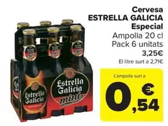 Oferta de Estrella Galicia - Cerveza Especial por 3,25€ en Carrefour Market