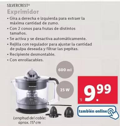 Oferta de SilverCrest - Exprimidor por 9,99€ en Lidl