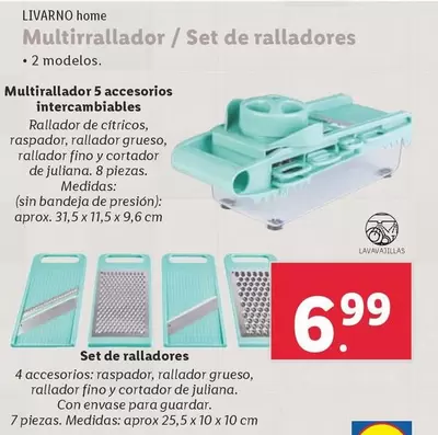 Oferta de Livarno Home - Multirillador 5 Accesorios Intercambiables por 6,99€ en Lidl