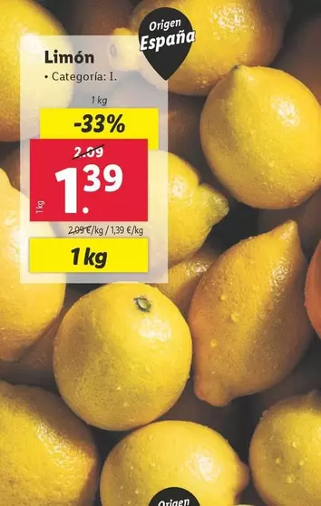 Oferta de Limón por 1,39€ en Lidl