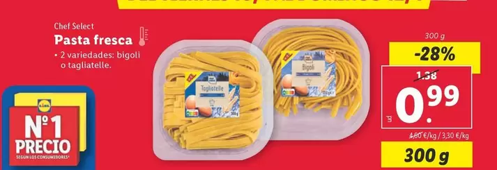 Oferta de Chef Select - Pasta Fresca por 0,99€ en Lidl