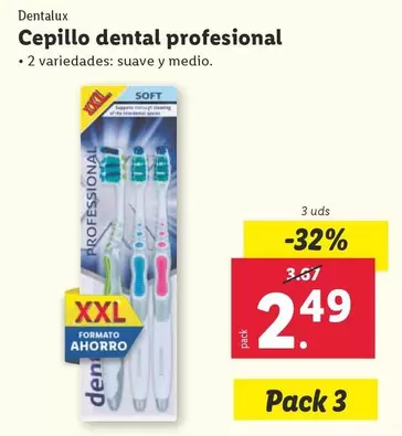 Oferta de Dentalux - Cepillo Dental Profesional por 2,49€ en Lidl