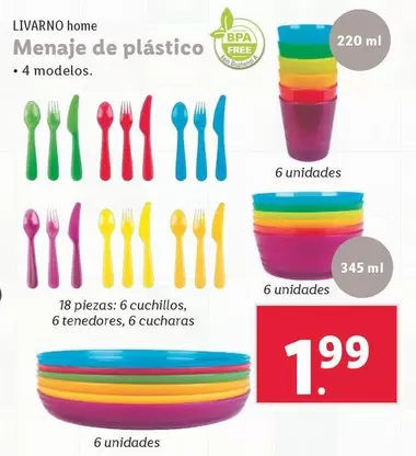 Oferta de Livarno Home - Menaje De Plástico por 1,99€ en Lidl