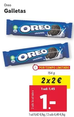 Oferta de Oreo - Galletas por 1,45€ en Lidl