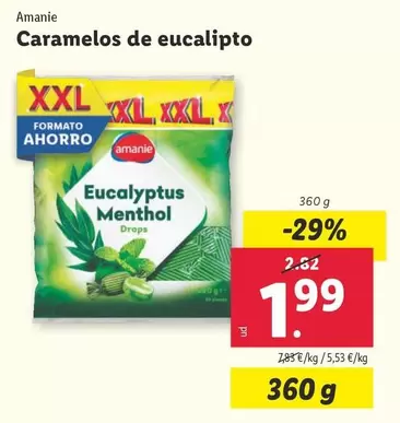 Oferta de Amanie - Caramelos De Eucalipto por 1,99€ en Lidl