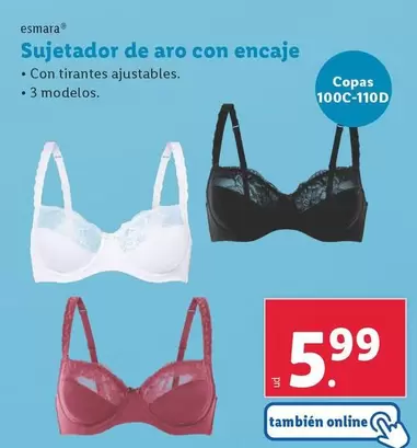 Oferta de Esmara - Sujetador De Aro Con Encaje por 5,99€ en Lidl