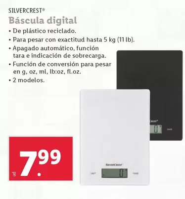 Oferta de SilverCrest - Báscula Digital por 7,99€ en Lidl