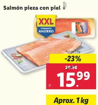 Oferta de Salmon Pieza Con Piel por 15,99€ en Lidl