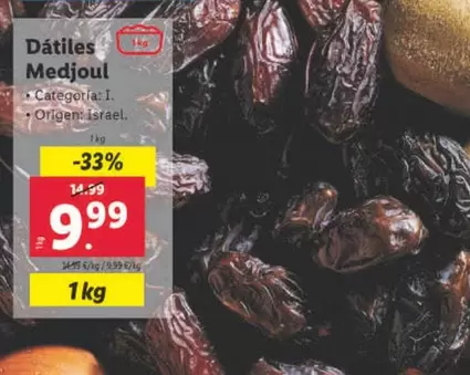 Oferta de Dátiles Medjoul por 9,99€ en Lidl