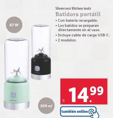 Oferta de Silvercrest Kitchen Tools - Batidora Portatil por 14,99€ en Lidl