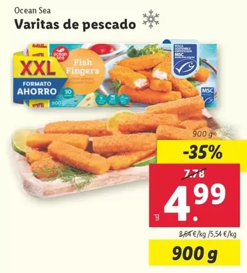 Oferta de Ocean Sea - Varitas De Pescado por 4,99€ en Lidl