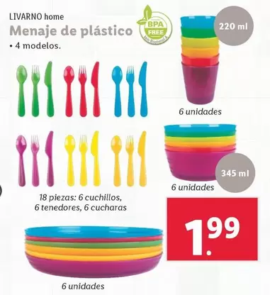 Oferta de Livarno Home - Menaje De Plastico por 1,99€ en Lidl