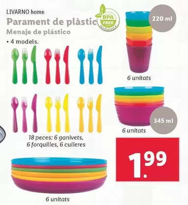 Oferta de Livarno Home - Menaje De Plastico por 1,99€ en Lidl