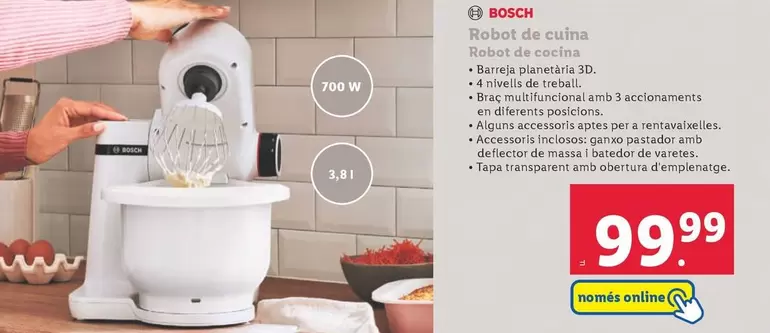 Oferta de Bosch - Robot De Cocina por 99,99€ en Lidl