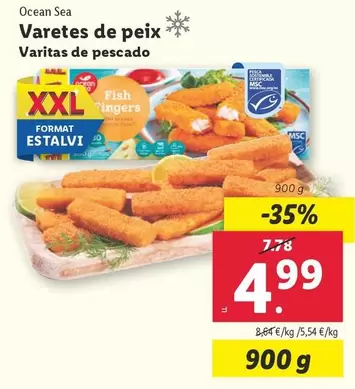 Oferta de Ocean Sea - Varitas De Pescado por 4,99€ en Lidl