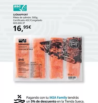 Oferta de Premium - Filete De Salmón por 16,95€ en IKEA