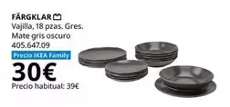 Oferta de Ikea - Vajilla por 30€ en IKEA