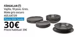 Oferta de Ikea - Vajilla por 30€ en IKEA