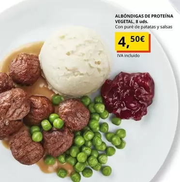 Oferta de Albóndigas De Proteína Vegetal por 4,5€ en IKEA