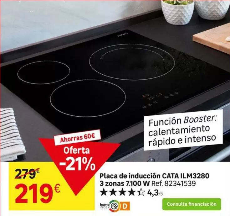 Oferta de Cata - Placa De Inducción Ilm3280 por 219€ en Leroy Merlin