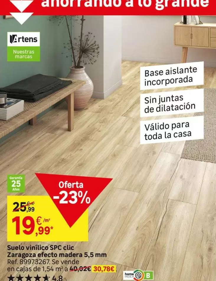 Oferta de SPC - Suelo Vinitico  clusi por 19,99€ en Leroy Merlin