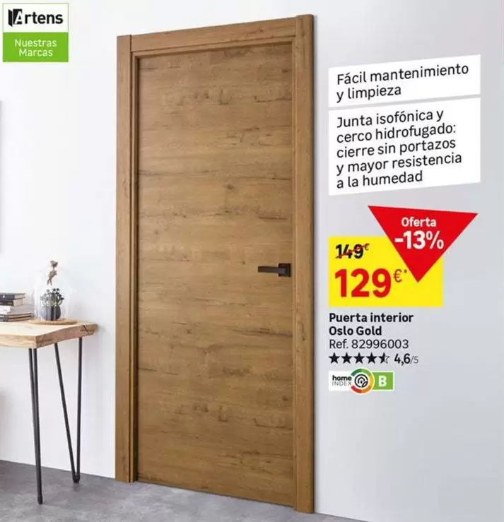 Oferta de Puerta interior Gold por 129€ en Leroy Merlin