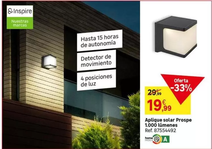 Oferta de Solar - Apliques  Prospe por 19,99€ en Leroy Merlin