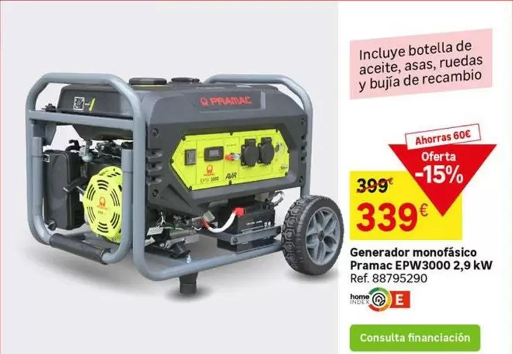 Oferta de Home - Generador Pimiento Ewp3000 por 339€ en Leroy Merlin