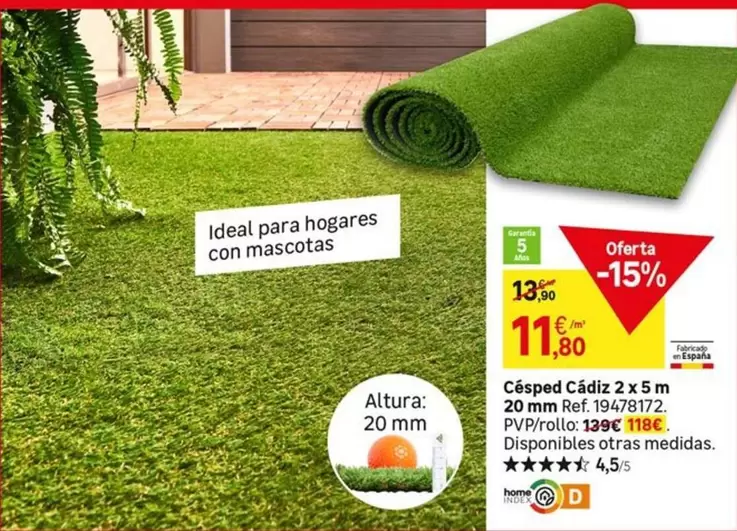 Oferta de Ideal - Càped Cádiz 2x 5 M por 11,8€ en Leroy Merlin