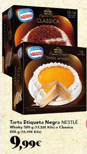 Oferta de Nestlé - Tarta Etiqueta Negra por 9,99€ en Gadis