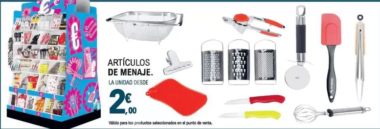 Oferta de Articulos De Menaje por 2€ en E.Leclerc