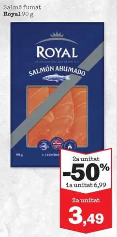 Oferta de Royal - Salmon Ahumado por 6,99€ en Sorli