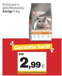 Oferta de Amigo - Sorra Per A Gats Bentonita por 2,99€ en Sorli