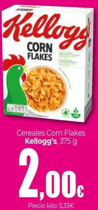 Oferta de Kellogg's - Cereales Corn Flakes por 2€ en Unide Market