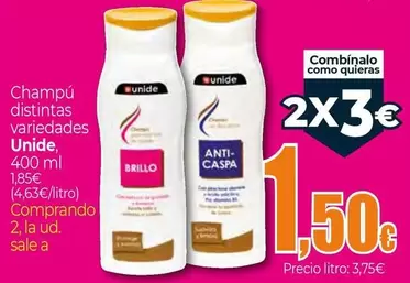 Oferta de Unide - Champú Distintas Variedades por 1,85€ en UDACO