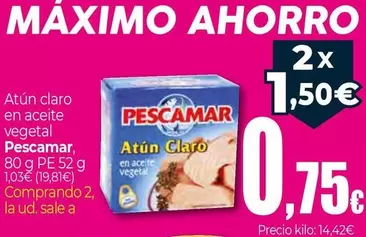 Oferta de Pescamar - Atún Claro En Aceite Vegetal por 1,03€ en UNIDE Alimentación