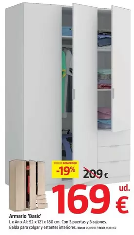 Oferta de Armario 'Basic' por 169€ en BAUHAUS