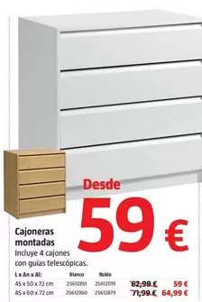 Oferta de Cajoneras Montadas por 59€ en BAUHAUS