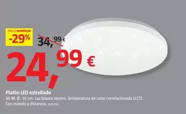 Oferta de Plafon Led Estrellado por 24,99€ en BAUHAUS