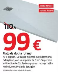 Oferta de Plato De Ducha 'Urano' por 99€ en BAUHAUS