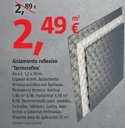 Oferta de Aislamiento Reflexivo 'Termoreflex' por 2,49€ en BAUHAUS