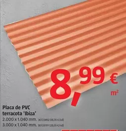 Oferta de Placa De Pvc Terracota 'Ibiza' por 8,99€ en BAUHAUS