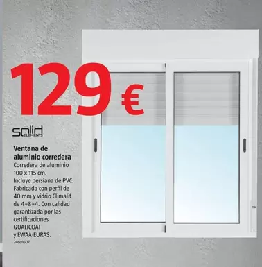 Oferta de Solid Elements - Ventana De Aluminio Corredera por 129€ en BAUHAUS