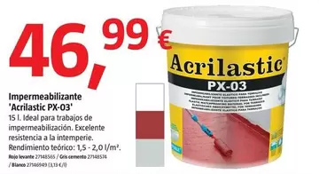 Oferta de Acrilastic - Impermeabilizante 'PX-03' por 46,99€ en BAUHAUS