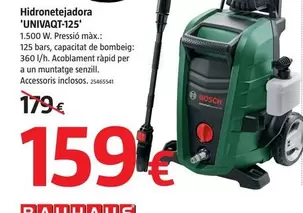 Oferta de Bosch - Hidrolimpiadora 'UNIVAQT-125' por 159€ en BAUHAUS