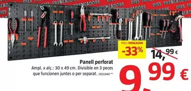 Oferta de Panel Perforado por 9,99€ en BAUHAUS