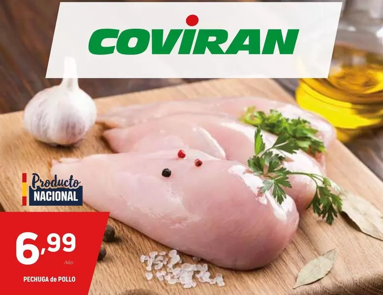 Oferta de Coviran - Pechuga De Pollo por 6,99€ en Coviran